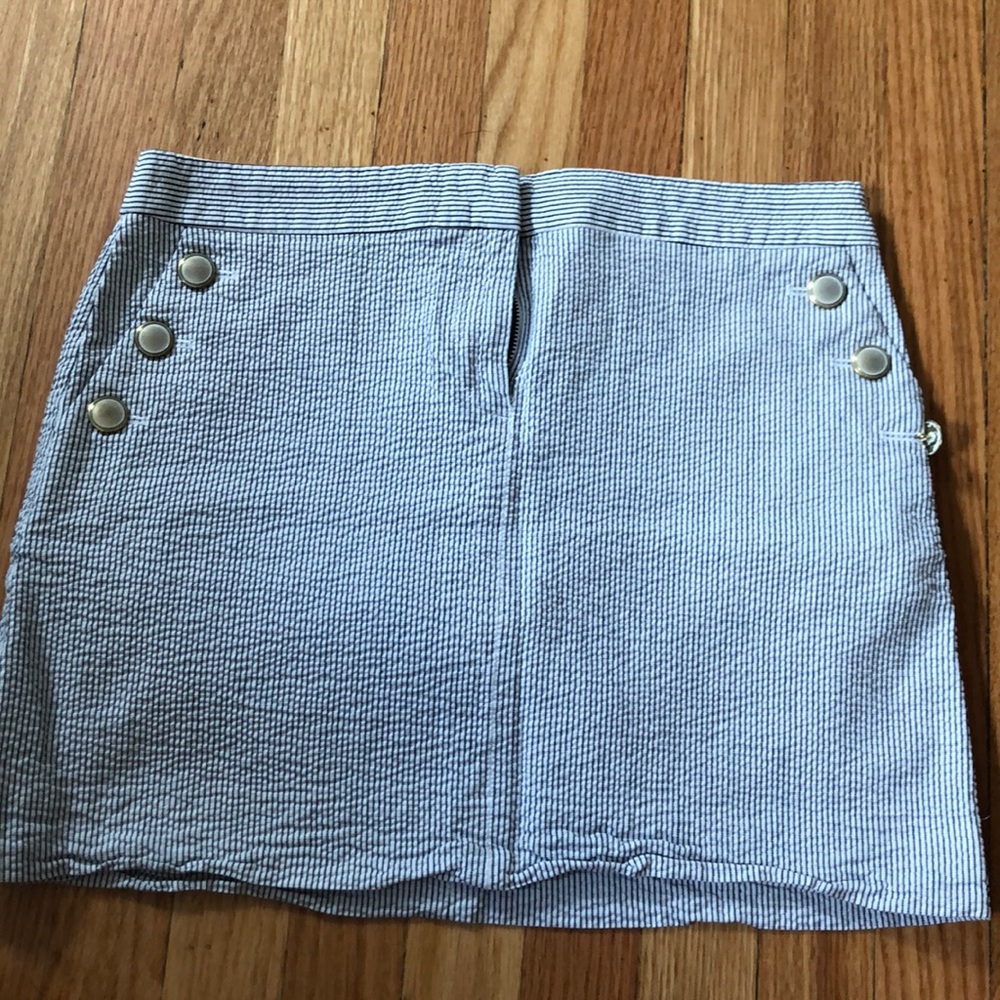 J.crew nautical seersucker skirt